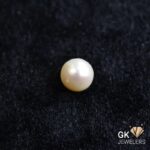 natural south sea pearl 7.79ct off white round stone, GK Jewelers Pakistan authentic gemstone photo