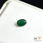 natural emerald 1.81ct green oval stone, GK Jewelers Pakistan authentic gemstone photo