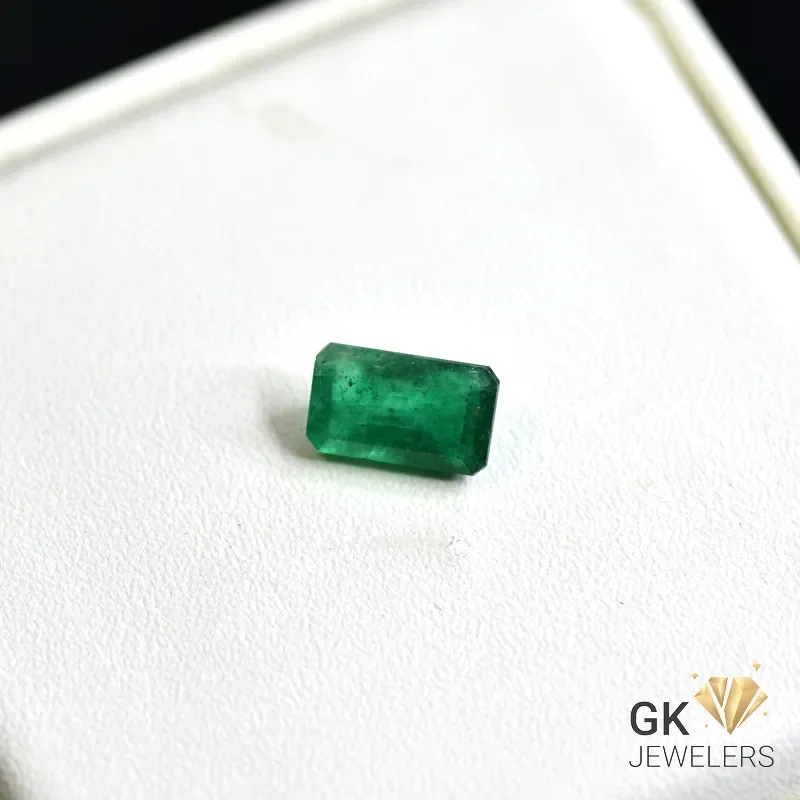 natural emerald 1.78ct green emerald cut stone, GK Jewelers Pakistan authentic gemstone photo