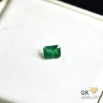 natural emerald 0.85ct green emerald cut stone, GK Jewelers Pakistan authentic gemstone photo