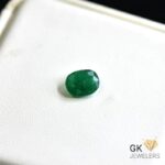 natural emerald 1.64ct green cushion stone, GK Jewelers Pakistan authentic gemstone photo