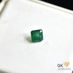natural emerald 1.69ct green square stone, GK Jewelers Pakistan authentic gemstone photo