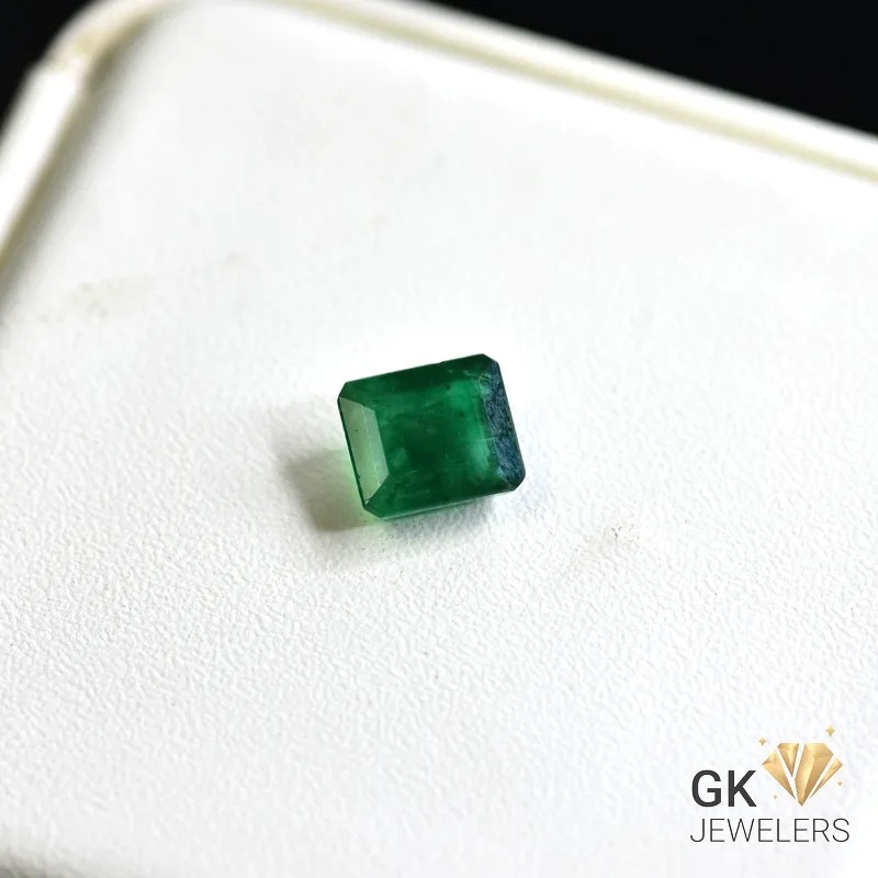 natural emerald 1.93ct green emerald cut stone, GK Jewelers Pakistan authentic gemstone photo