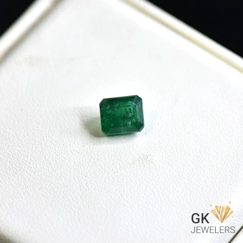 emerald-1.94ct-emerald-cut-1 natural emerald 1.94ct green emerald cut stone, GK Jewelers Pakistan authentic gemstone photo