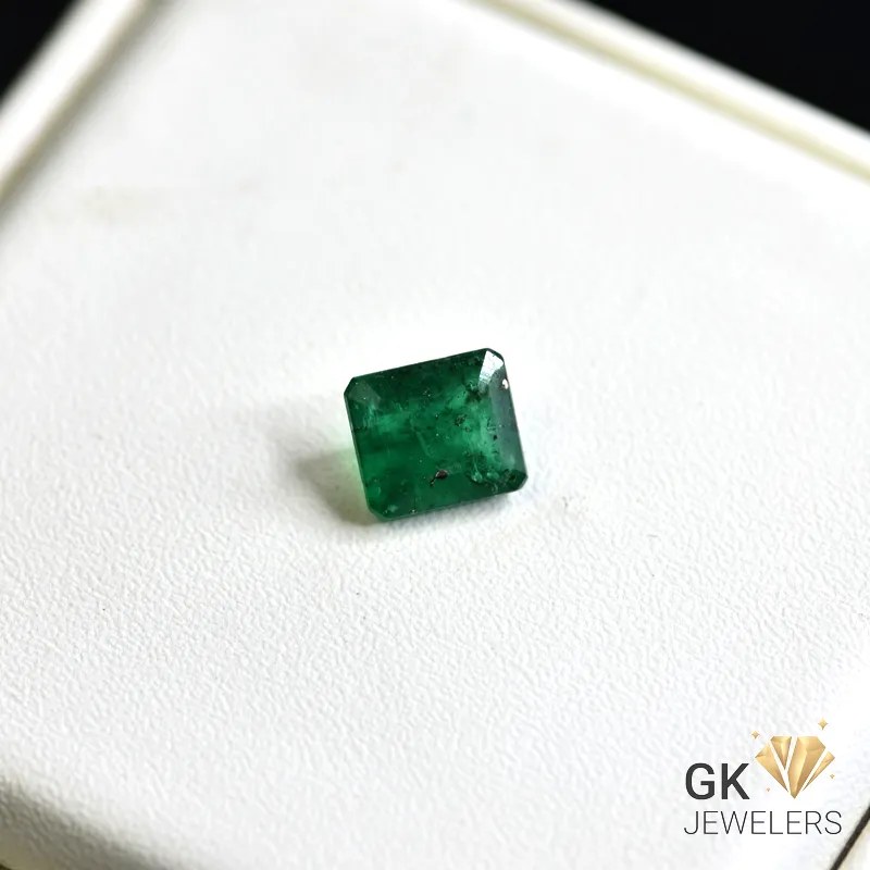 natural emerald 1.94ct green emerald cut stone, GK Jewelers Pakistan authentic gemstone photo