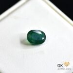 natural emerald 3.48ct green oval stone, GK Jewelers Pakistan authentic gemstone photo