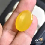 natural agate 23.24ct yellow rectangular stone, GK Jewelers Pakistan authentic gemstone photo