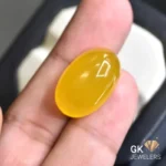 Natural Agate (Yellow Aqeeq) 30.29ct Yellow, Oval, Iran