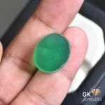 natural agate 18.12ct green oval stone, GK Jewelers Pakistan authentic gemstone photo