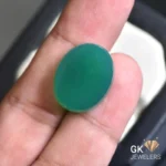 natural agate 19.02ct green oval stone, GK Jewelers Pakistan authentic gemstone photo