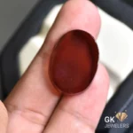 natural agate 19.72ct brown oval stone, GK Jewelers Pakistan authentic gemstone photo
