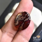 natural agate 26.80ct brown oval stone, GK Jewelers Pakistan authentic gemstone photo