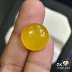 Natural Agate (Aqeeq) 23.30ct Yellow, Round, Iran
