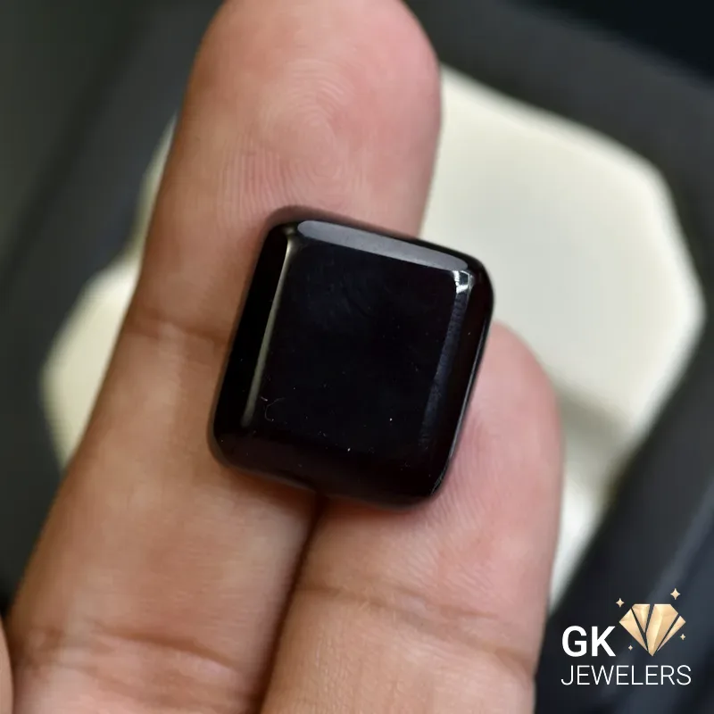 natural agate 22.60ct dark brown square stone, GK Jewelers Pakistan authentic gemstone photo