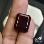 natural agate 21.66ct dark blue rectangular stone, GK Jewelers Pakistan authentic gemstone photo