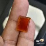 natural agate 10.45ct brown rectangular stone, GK Jewelers Pakistan authentic gemstone photo