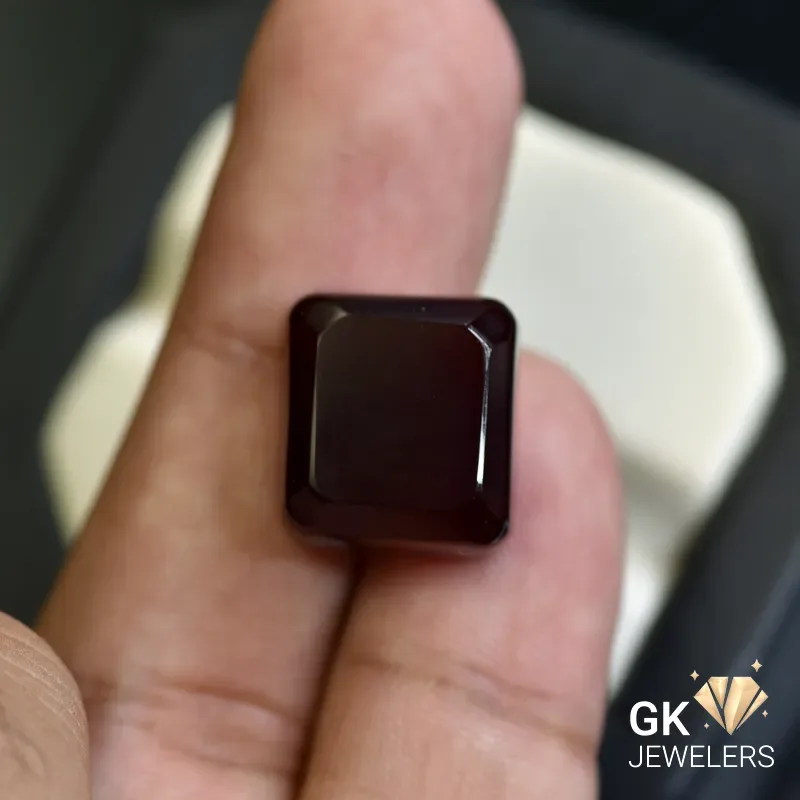 natural agate 21.56ct brown square stone, GK Jewelers Pakistan authentic gemstone photo