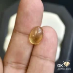 natural amber 1.62ct yellow cabochon stone, GK Jewelers Pakistan authentic gemstone photo