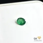 natural emerald 1.31ct green oval stone, GK Jewelers Pakistan authentic gemstone photo