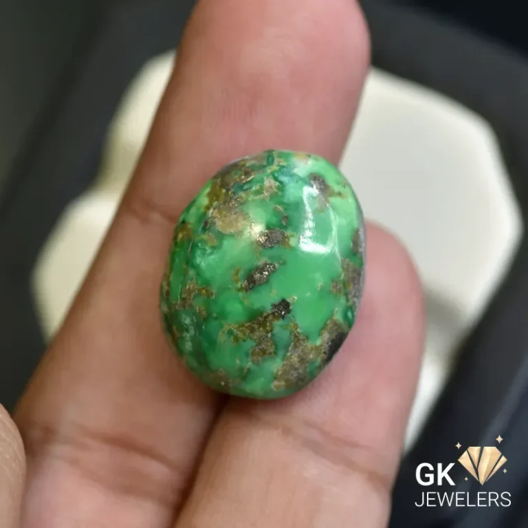natural turquoise 25.97ct green cabochon stone, GK Jewelers Pakistan authentic gemstone photo
