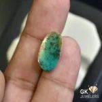 natural turquoise 6.40ct green cabochon stone, GK Jewelers Pakistan authentic gemstone photo