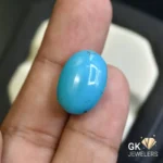 natural turquoise 13.85ct blue cabochon stone, GK Jewelers Pakistan authentic gemstone photo