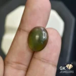 natural jade 5.96ct green cabochon stone, GK Jewelers Pakistan authentic gemstone photo