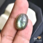 natural labradorite 16.34ct rainbow oval stone, GK Jewelers Pakistan authentic gemstone photo