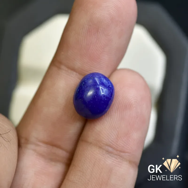 natural lapis lazuli 6.93ct blue cabochon stone, GK Jewelers Pakistan authentic gemstone photo