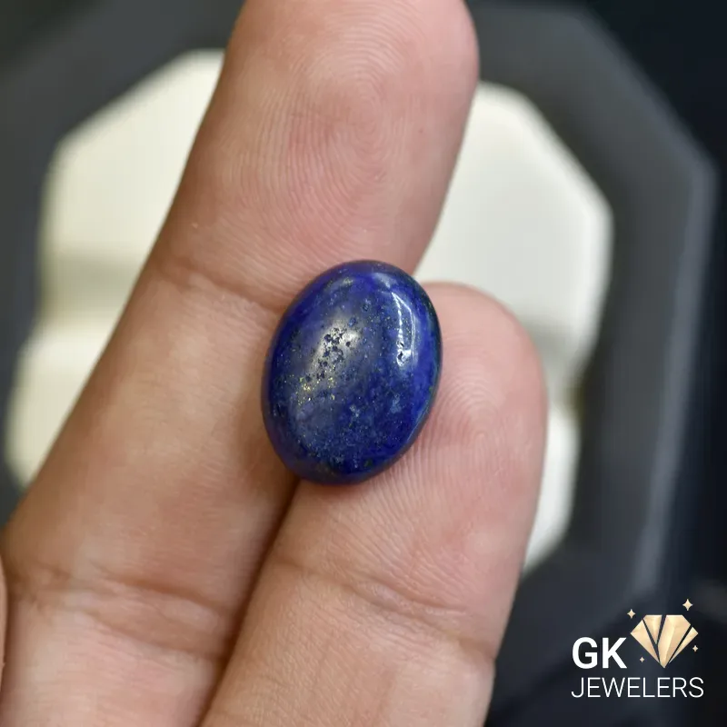 natural lapis lazuli 8.98ct blue cabochon stone, GK Jewelers Pakistan authentic gemstone photo