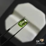 natural peridot 2.27ct green cushion stone, GK Jewelers Pakistan authentic gemstone photo