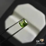 natural peridot 2.76ct green square stone, GK Jewelers Pakistan authentic gemstone photo