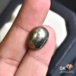 natural pyrite 18.89ct brass yellow oval stone, GK Jewelers Pakistan authentic gemstone photo