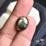 natural pyrite 15.16ct yellow oval stone, GK Jewelers Pakistan authentic gemstone photo