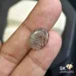 natural quartz 4.59ct black cabochon stone, GK Jewelers Pakistan authentic gemstone photo
