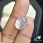 natural quartz 13.85ct white cabochon stone, GK Jewelers Pakistan authentic gemstone photo