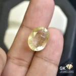natural quartz 12.30ct golden oval stone, GK Jewelers Pakistan authentic gemstone photo
