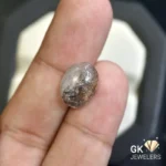natural quartz 5.53ct black cabochon stone, GK Jewelers Pakistan authentic gemstone photo