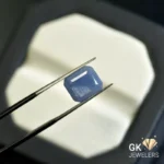 natural sapphire 4.81ct blue emerald cut stone, GK Jewelers Pakistan authentic gemstone photo