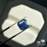 natural sapphire 6.82ct blue square stone, GK Jewelers Pakistan authentic gemstone photo