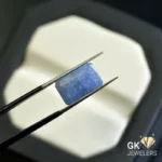 natural sapphire 7.60ct blue emerald cut stone, GK Jewelers Pakistan authentic gemstone photo