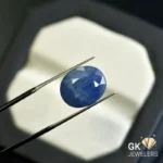 natural sapphire 10.55ct blue oval stone, GK Jewelers Pakistan authentic gemstone photo