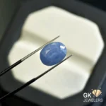 natural sapphire 3.85ct blue oval stone, GK Jewelers Pakistan authentic gemstone photo