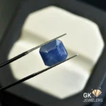 natural sapphire 11.32ct blue emerald cut stone, GK Jewelers Pakistan authentic gemstone photo