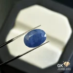 natural sapphire 13.33ct blue oval stone, GK Jewelers Pakistan authentic gemstone photo