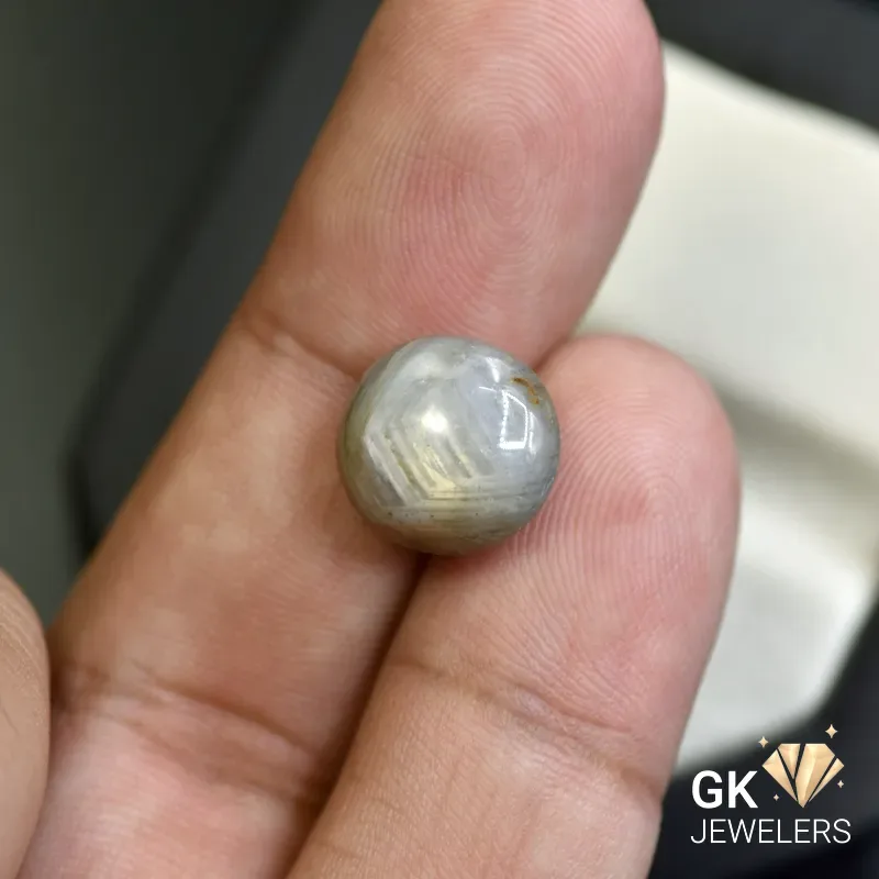 natural star sapphire 10.82ct cabochon stone, GK Jewelers Pakistan authentic gemstone photo