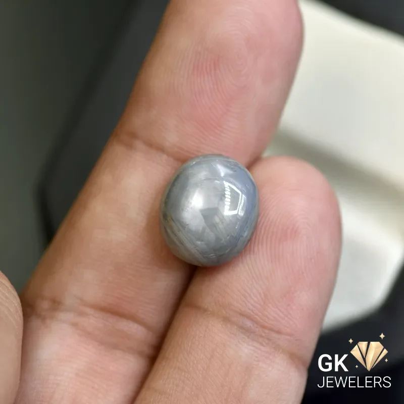 natural star sapphire 11.61ct cabochon stone, GK Jewelers Pakistan authentic gemstone photo