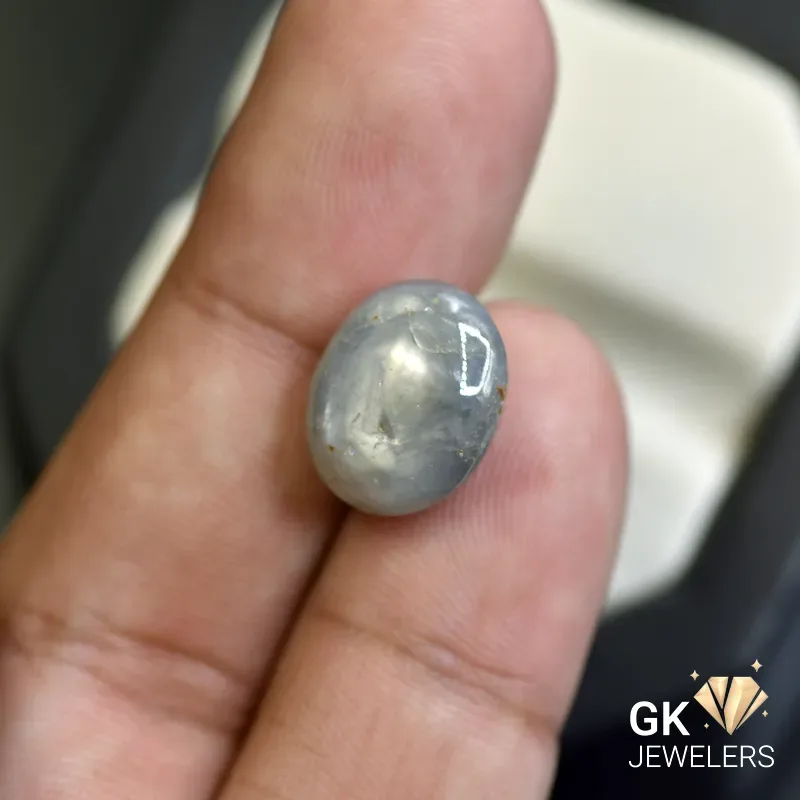 synthetic star sapphire 14.90ct cabochon stone, GK Jewelers Pakistan authentic gemstone photo